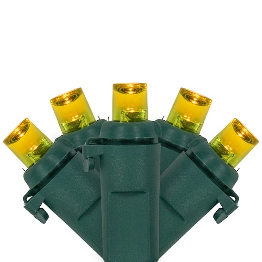 Wide Angle LED Christmas Lights - Yellow - 33' Green Wire - 100 ct By Northlight | 33 ft | Michaels®